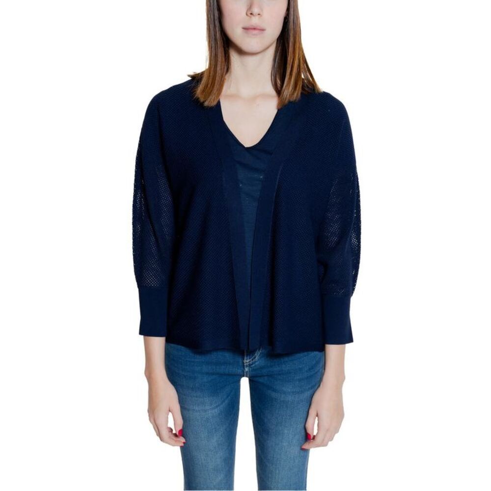 Street One Knit Cardigan 34 Sleeve Women blue Cardigans